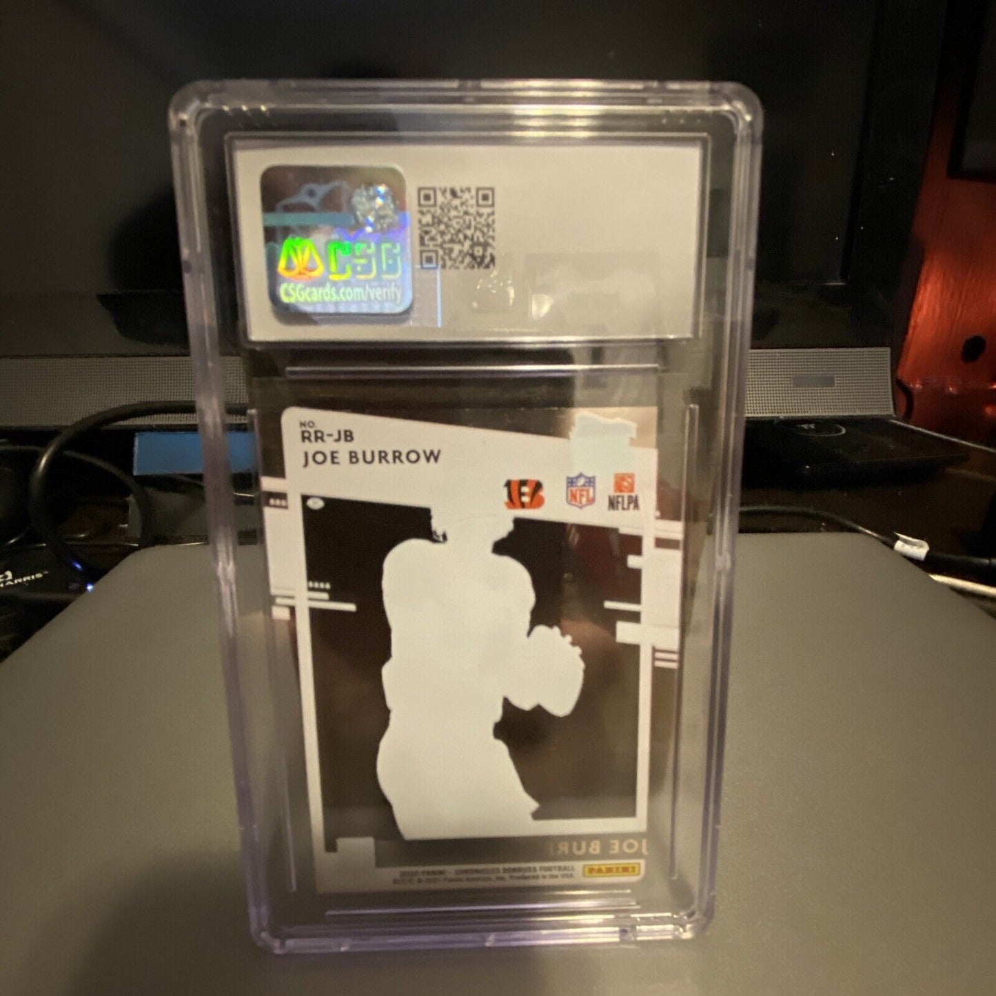 Joe Burrow Rated Rookie Card RC 2020 Panini Clearly Donruss CSG 9 Mint Bengals