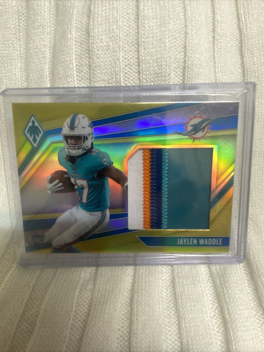 2021 Phoenix Football Rookie Patch /50 Jaylen Waddle Miami Dolphins Quad-color!