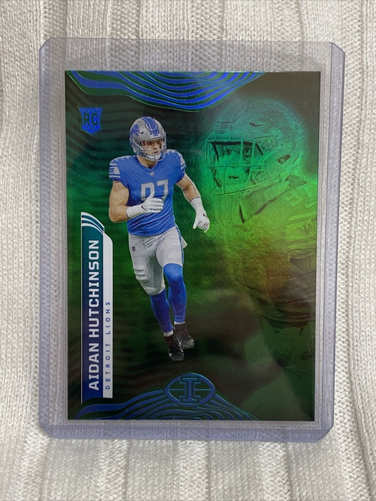 2022 Panini Illusions Aiden Hutchinson Green Parallel RC