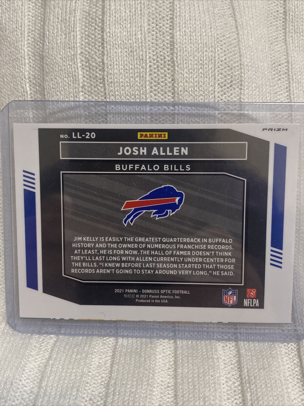 2021 Donruss Optic Josh Allen Legendary Logos Holo #LL-20